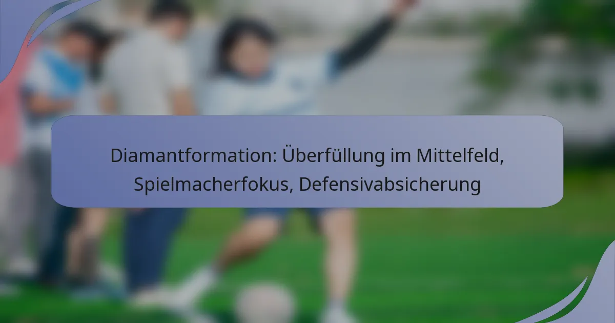 Diamantformation: Überfüllung im Mittelfeld, Spielmacherfokus, Defensivabsicherung